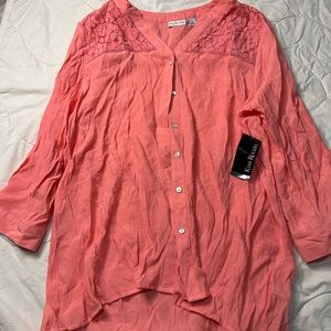 Kim Rogers peach blouse